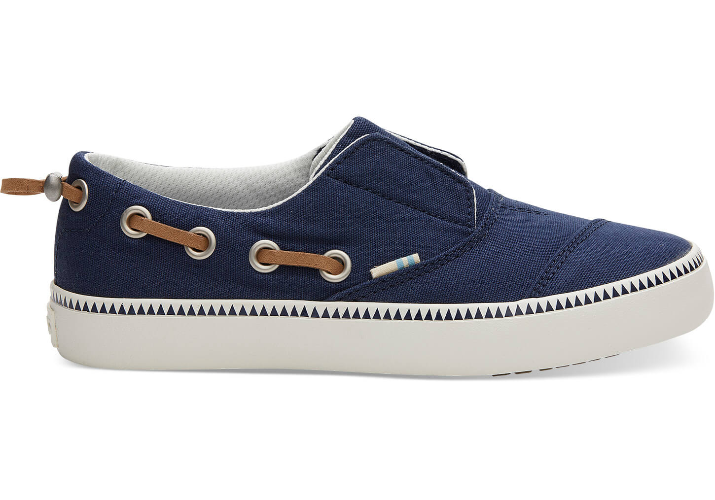 Toms Pasadena Canvas - Kids Slip Ons - Navy - NZ - 865701HCV